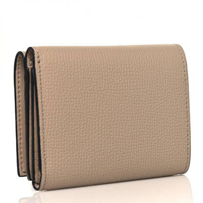 Loewe Pebble Grain Calfskin Anagram Small Vertical Wallet Sand 3 of 9