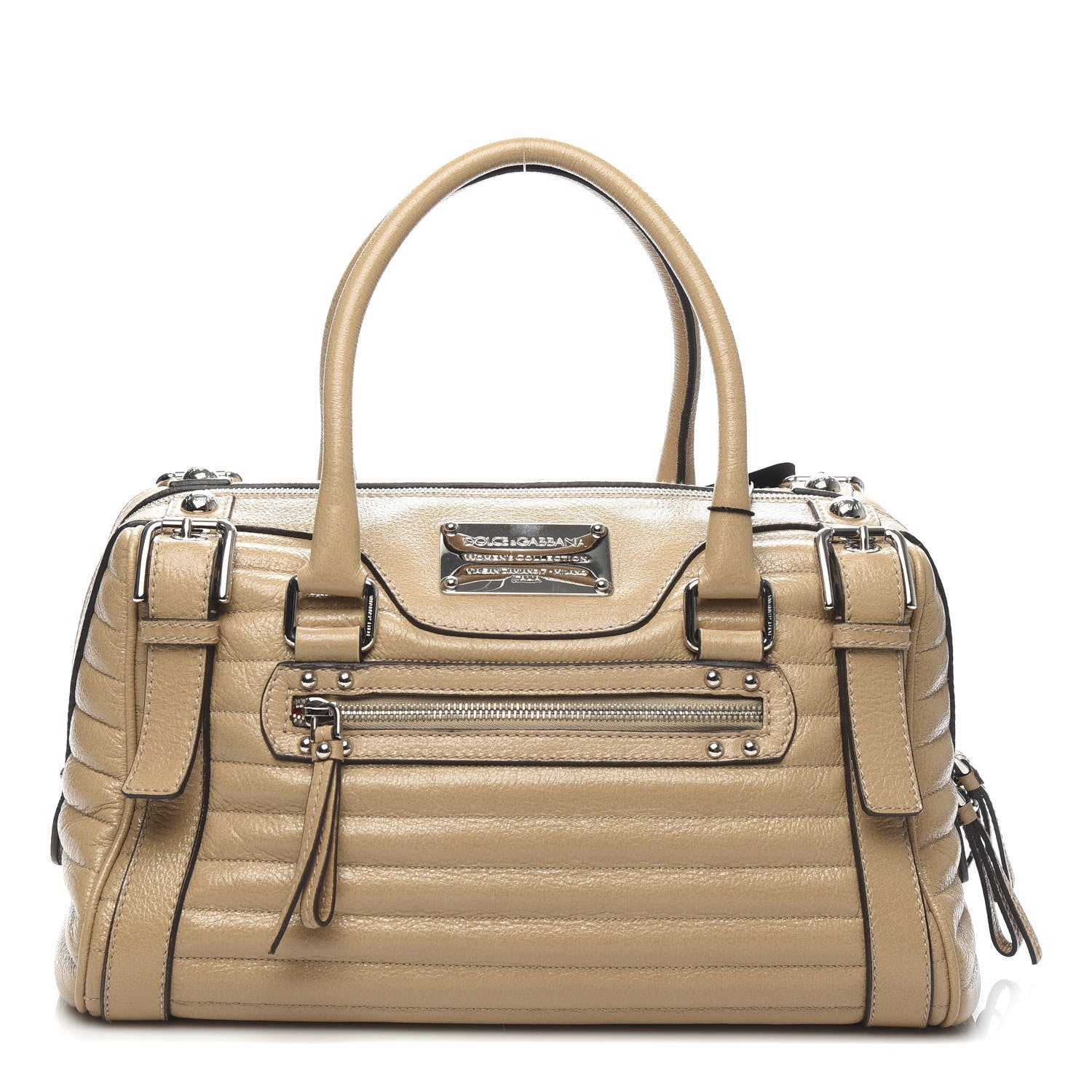 Dolce & Gabbana Grained Calfskin Easy Way Satchel Beige 1 of 11
