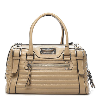 Dolce & Gabbana Grained Calfskin Easy Way Satchel Beige 1 of 11