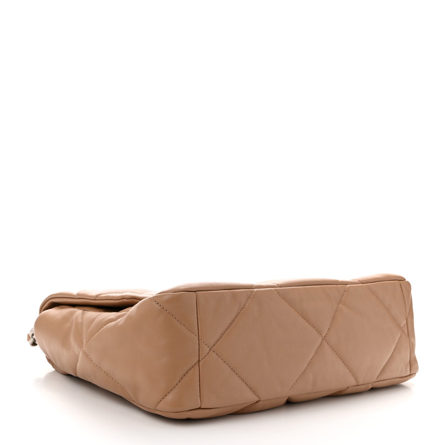 Chanel Lambskin Quilted Large Chanel 19 Flap Dark Beige 4 of 10