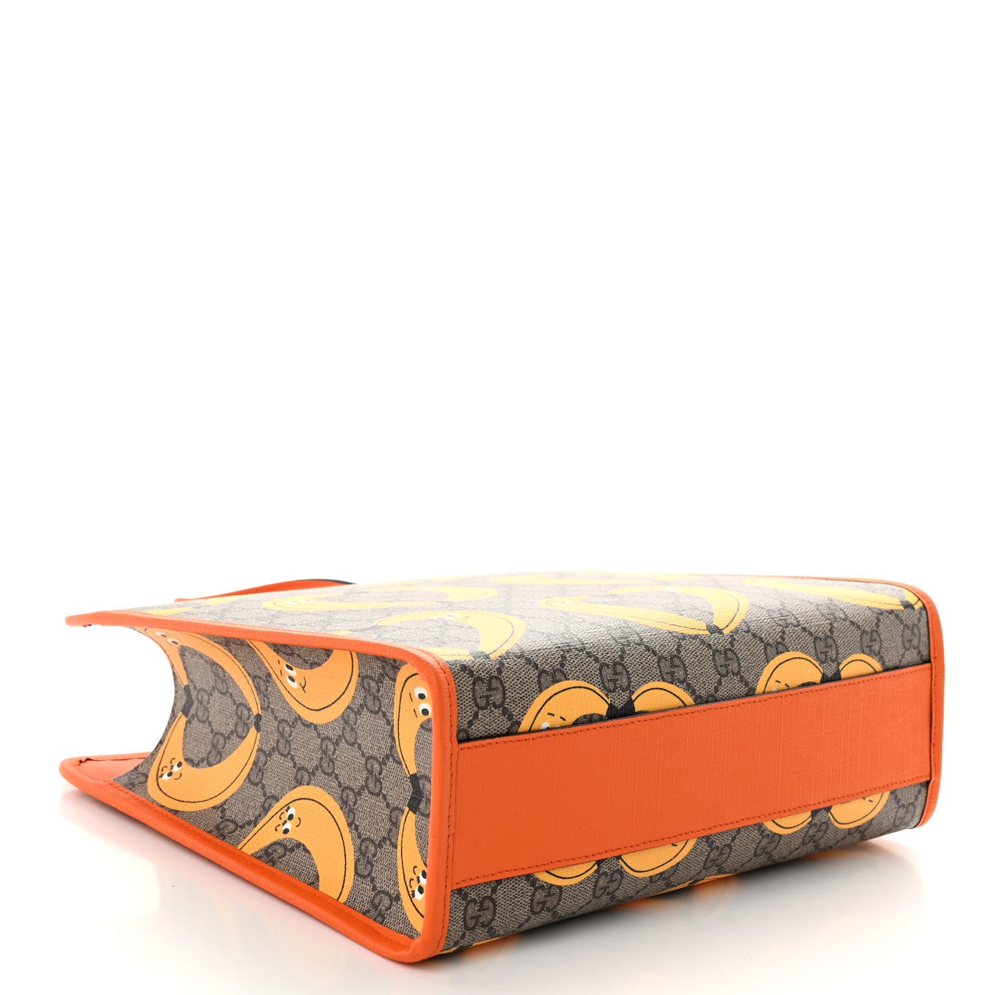 GG Supreme Monogram Banana Childrens Tote Beige Ebony Multicolor Carrot Orange