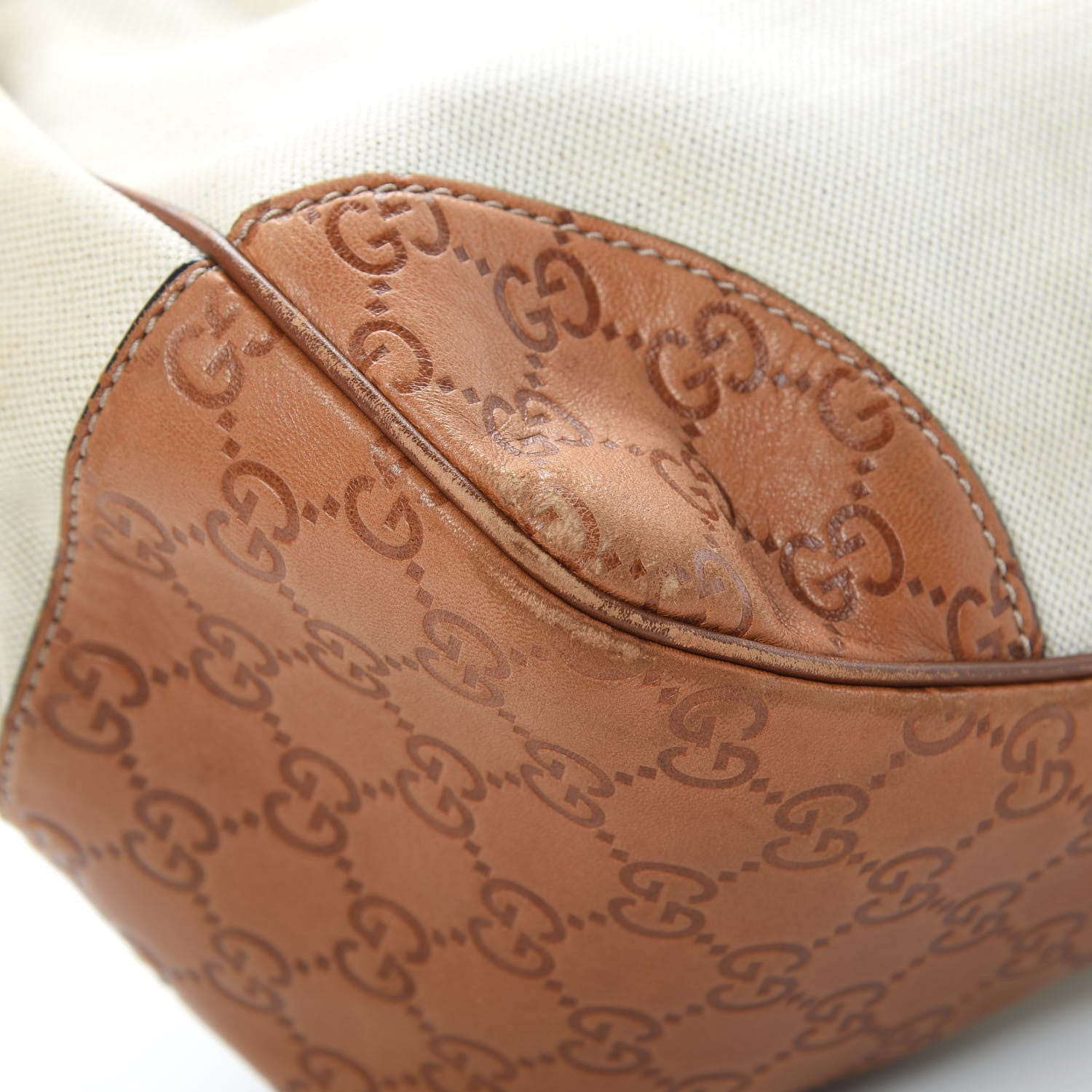 Gucci Canvas Guccissima Hobo Beige 12 of 19