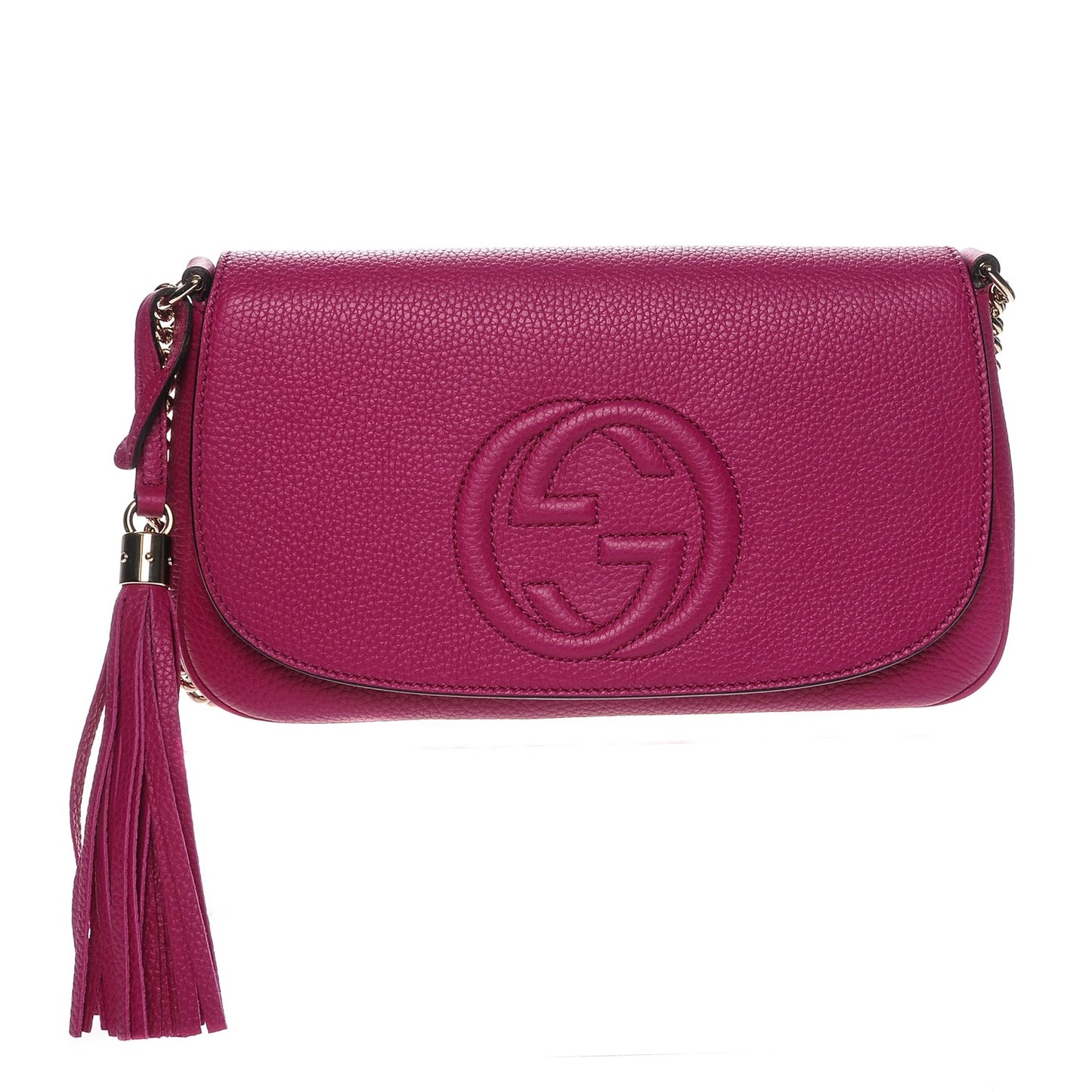 Cellarius Calfskin Medium Soho Flap Crossbody Bright Bouganville