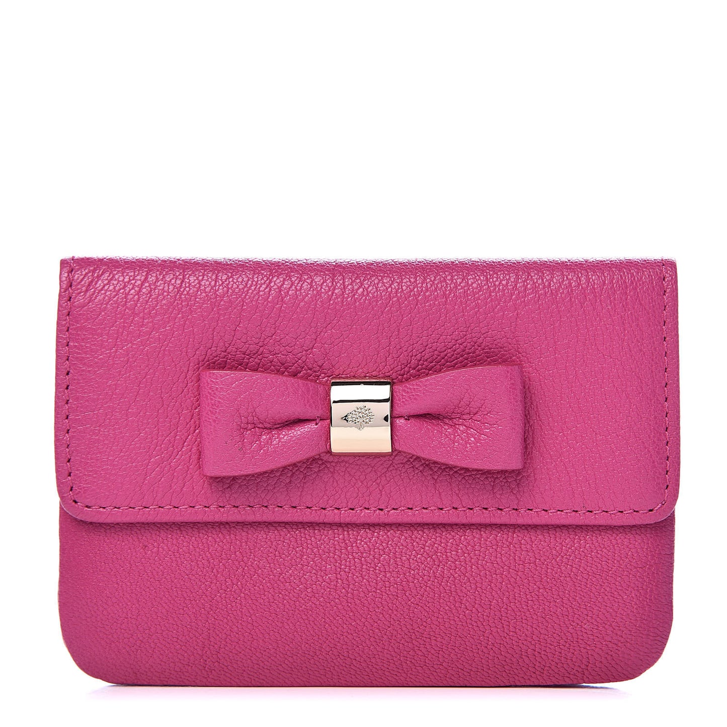Goatskin Bow Coin Purse Pink