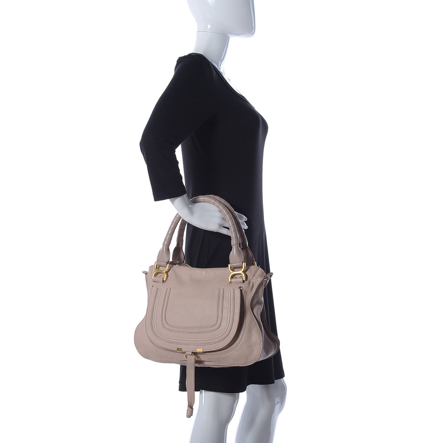 Chloe Calfskin Medium Marcie Satchel Blush Nude 3 of 10