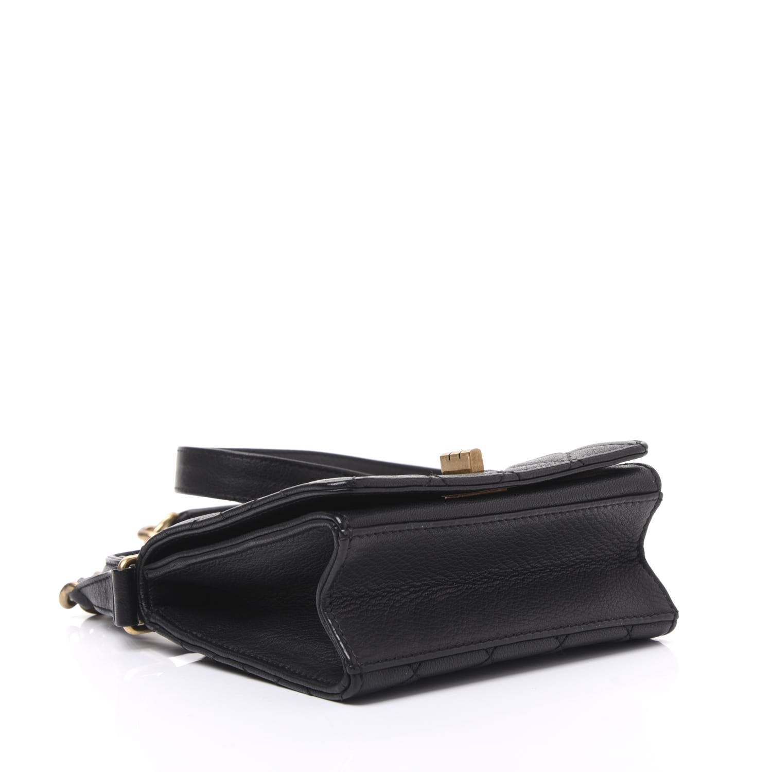 Chanel Goatskin Quilted Small Rita Top Handle Flap Black 3 of 9