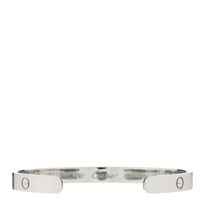 Cartier 18K White Gold LOVE Cuff Bracelet 19 2 of 3