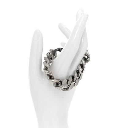 Saint Laurent Metal Curb Chain Bracelet Oxidized Silver 2 of 4