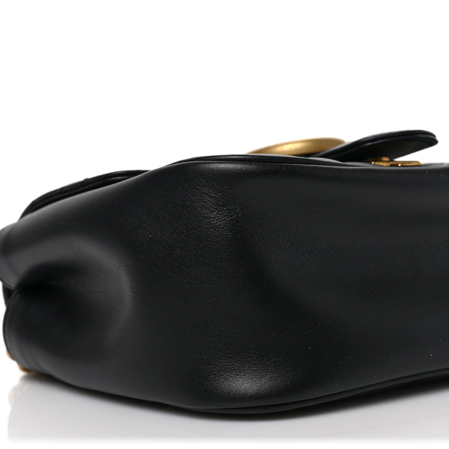 Calfskin Matelasse Mini GG Marmont Square Shoulder Bag Black