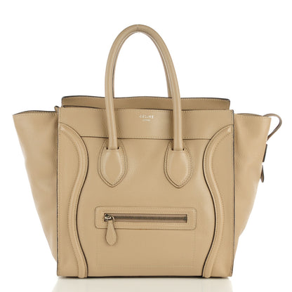 Celine Drummed Calfskin Mini Luggage Dune 1 of 8