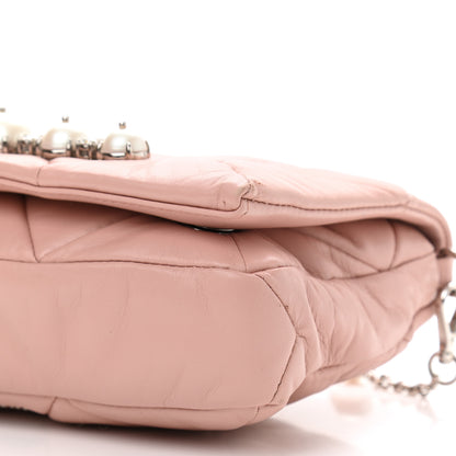 Miu Miu Nappa Patch Pearl Shoulder Bag Orchidea 12 of 12