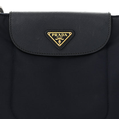 Prada Tessuto Nylon Saffiano Crossbody Bag Bleu 8 of 11
