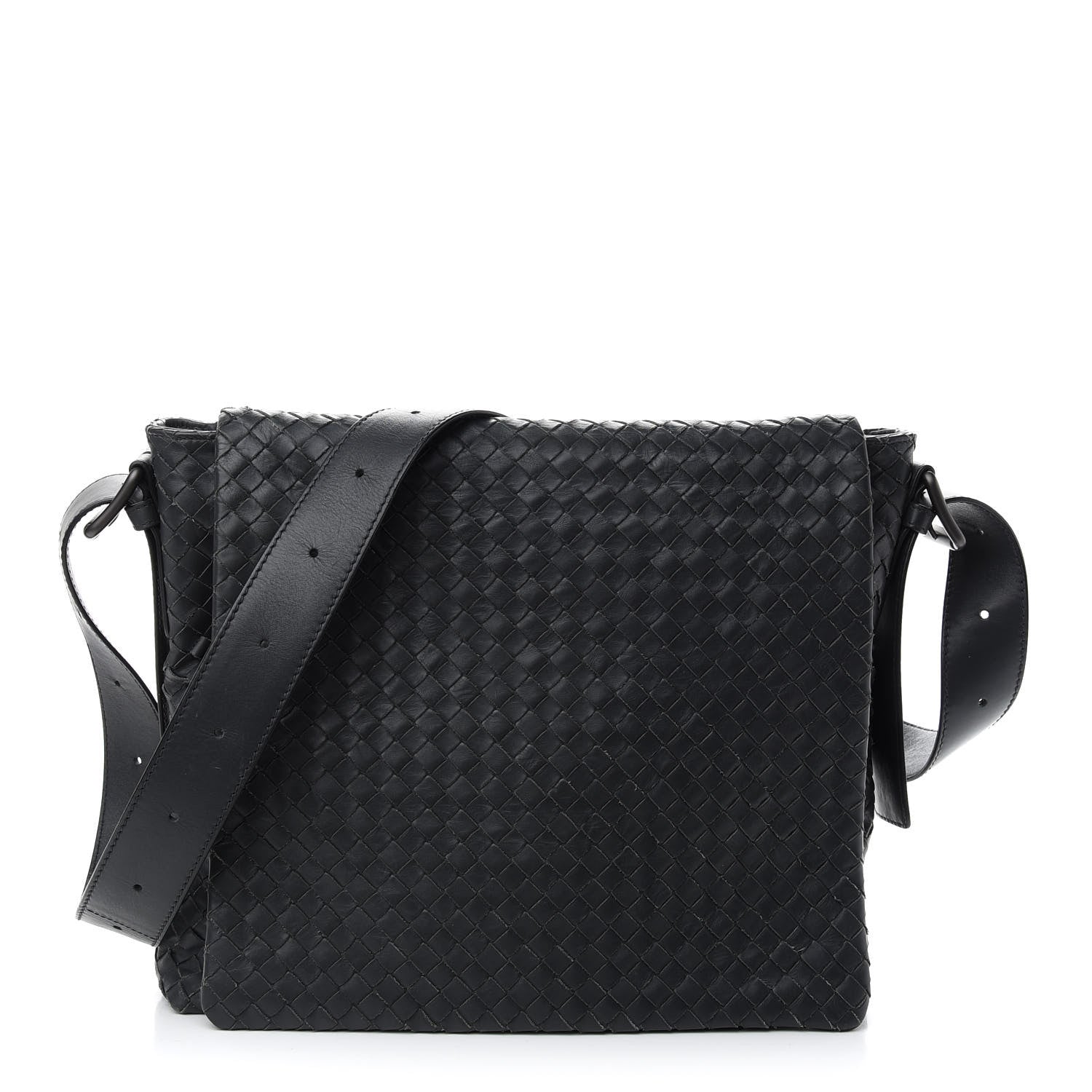 Bottega Veneta Nappa Intrecciato Messenger Bag Ferro Gray 1 of 9