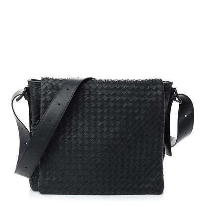 Bottega Veneta Nappa Intrecciato Messenger Bag Ferro Gray 1 of 9