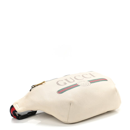 Gucci Grained Calfskin Logo Belt Bag White 4 of 10