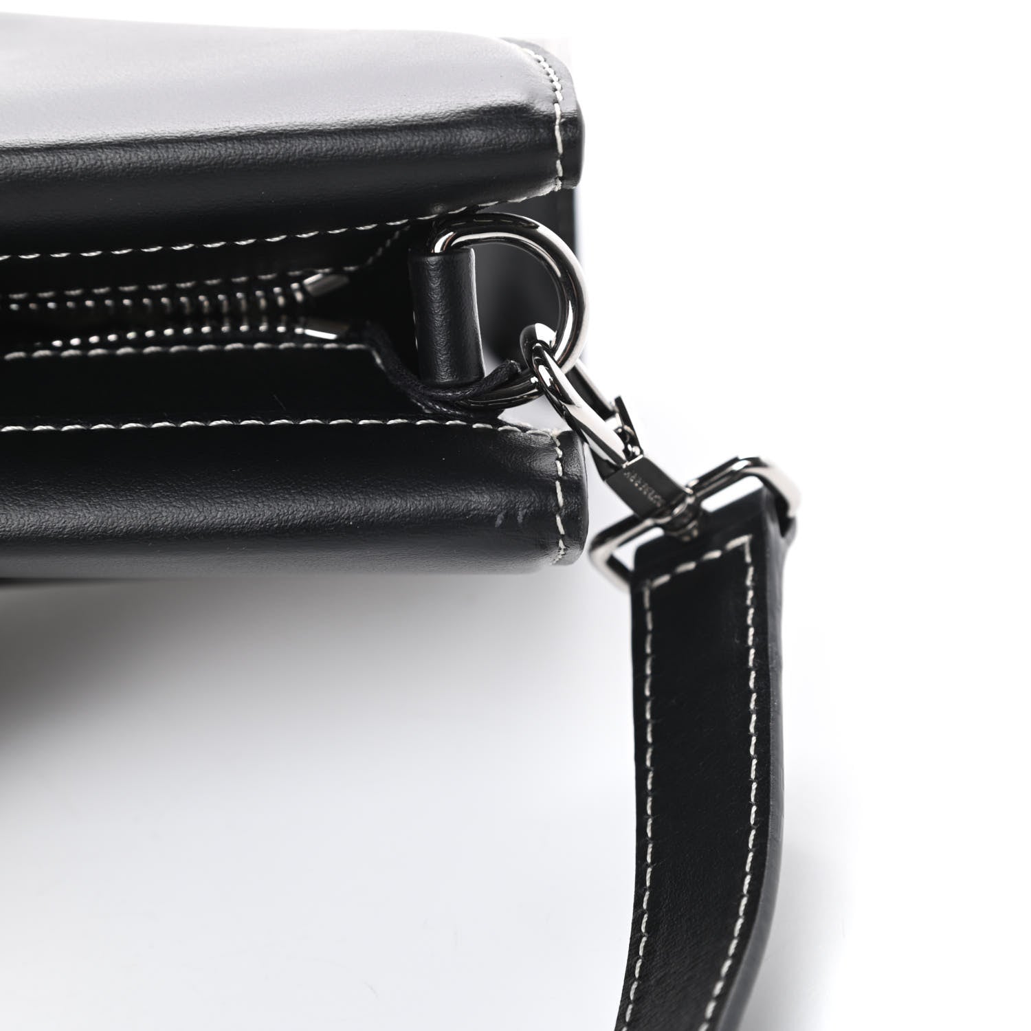 Burberry Canvas Calfskin Foldover Pocket Bag Black 13 of 14