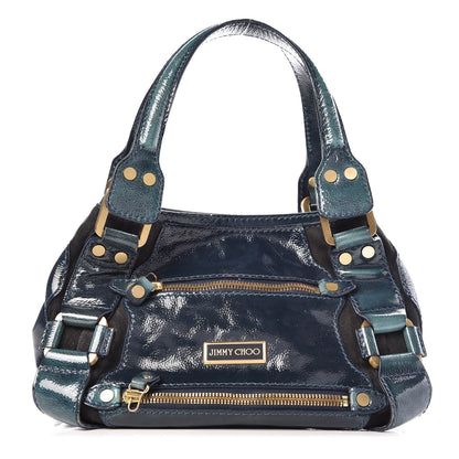 Jimmy Choo Liquid Patent Suede Mahala Blue 1 of 10