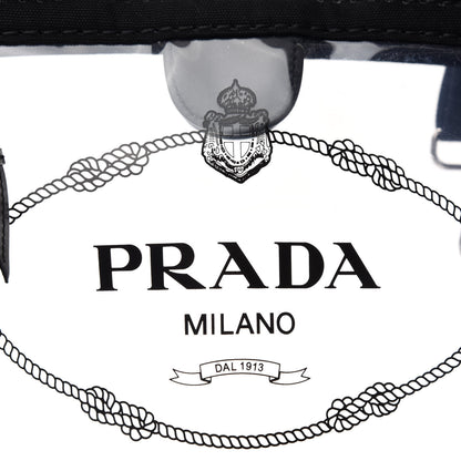 Prada Plexiglass Canapa Small Shopper Tote Black 11 of 11