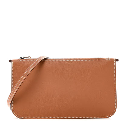 Hermes Evercolor Chaine d'Ancre Zipengo Pochette To Go Gold 1 of 9