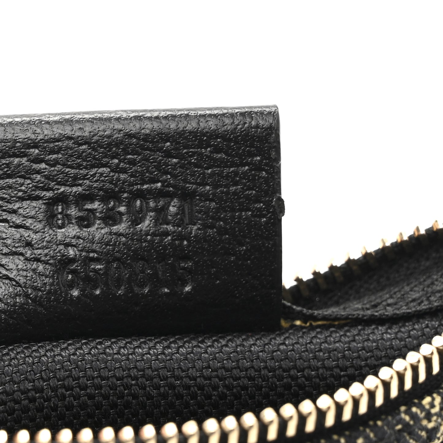 Denim GG Monogram Giglio Pouch Black White