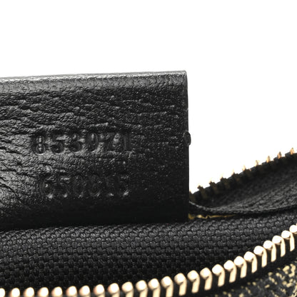 Gucci Denim GG Monogram Giglio Pouch Black White 7 of 7