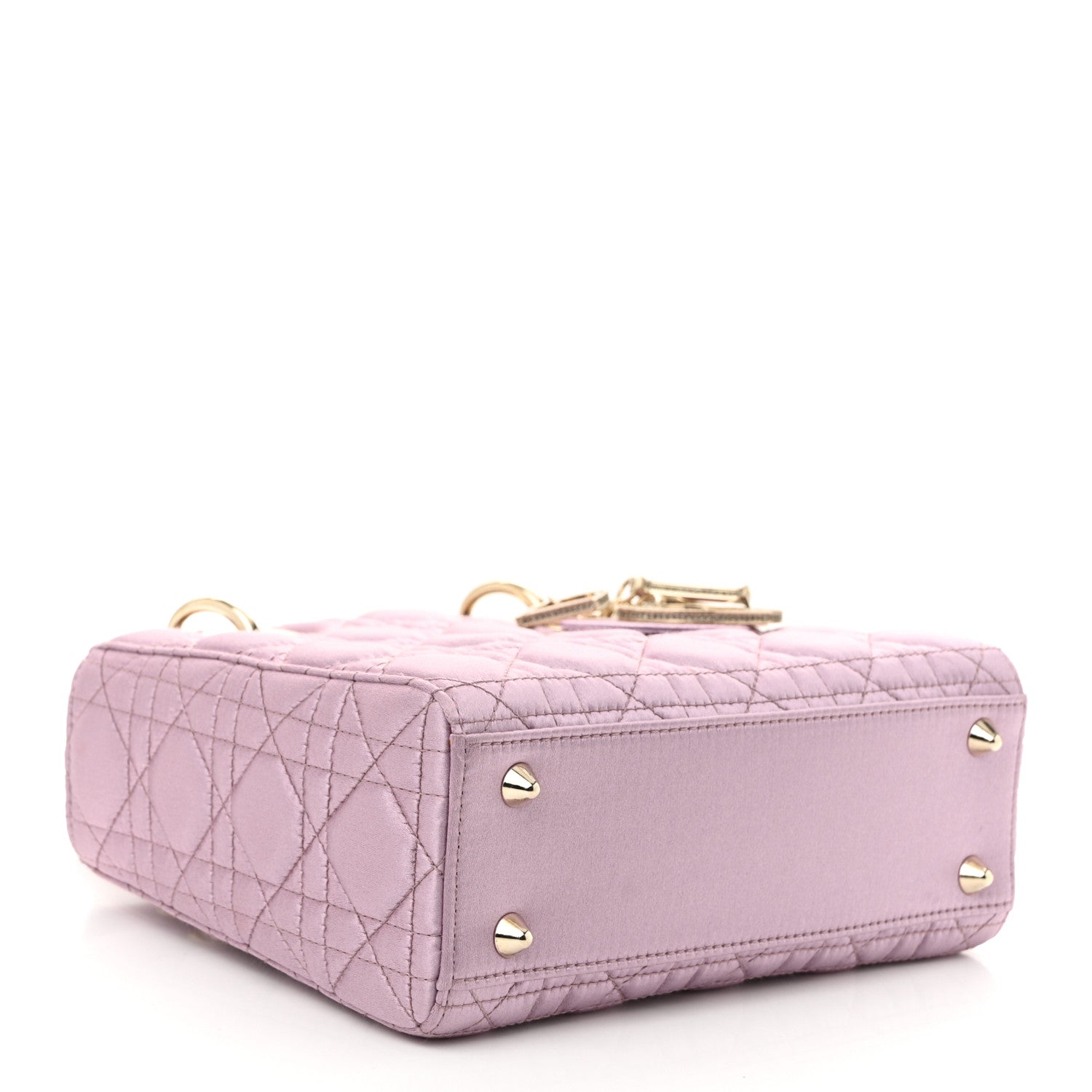 Christian Dior Satin Swarovski Crystal Cannage Small My ABC Lady Dior Pink 4 of 11