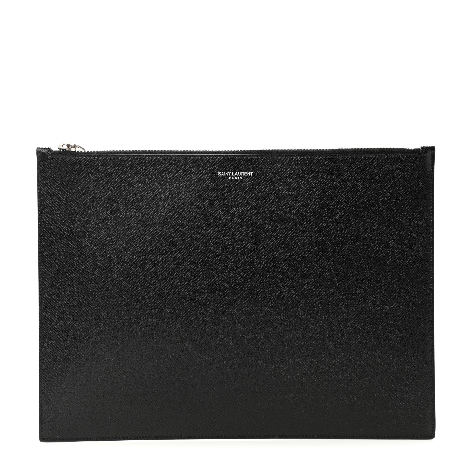 Saint Laurent Grain De Poudre Zipped Tablet Holder Black 1 of 7