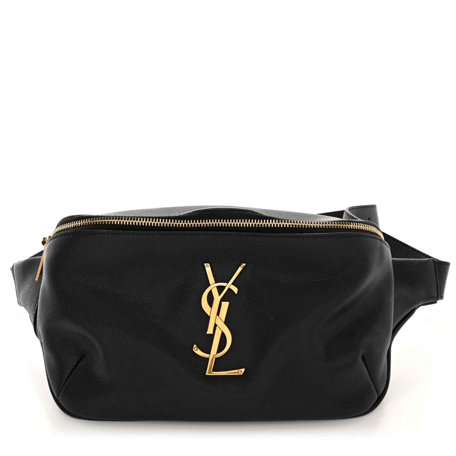 Saint Laurent Grain De Poudre Monogram Belt Bag Black 1 of 10