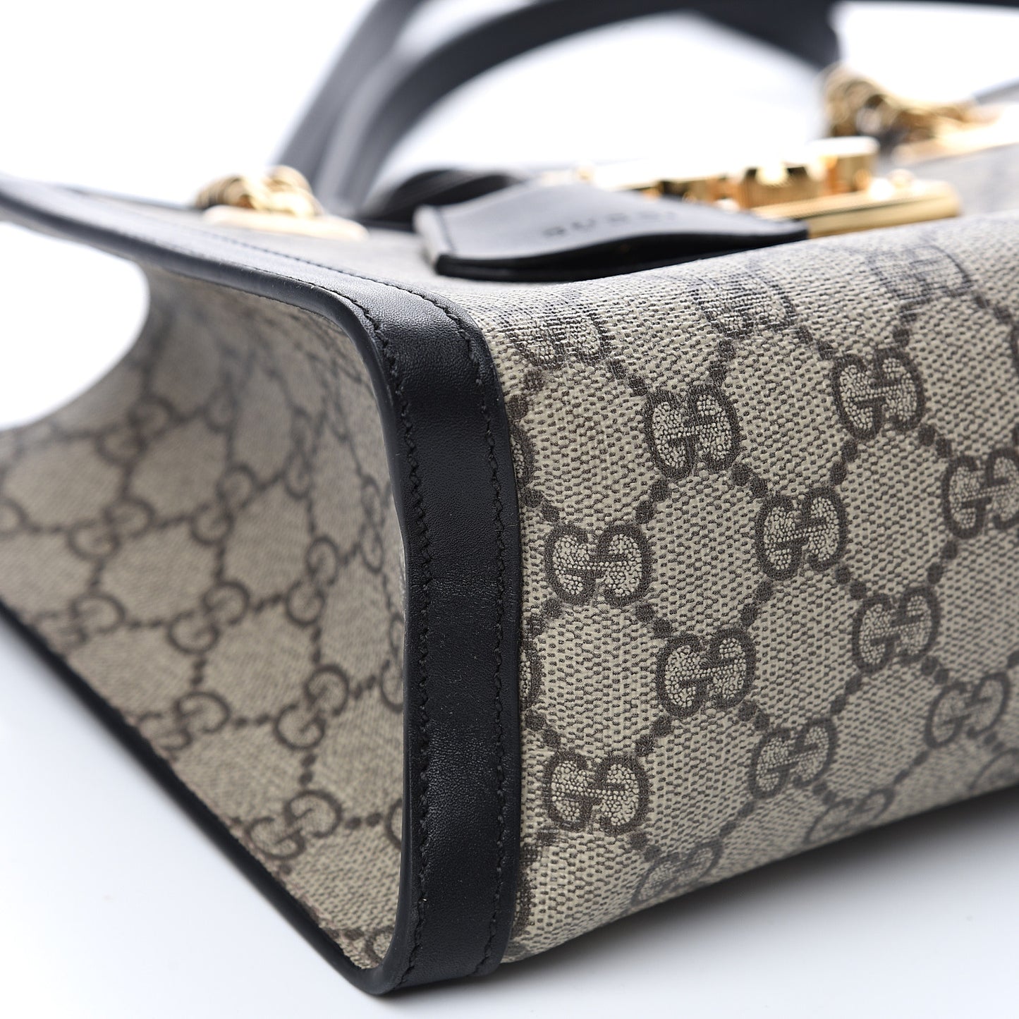 GG Supreme Monogram Small Padlock Tote Black