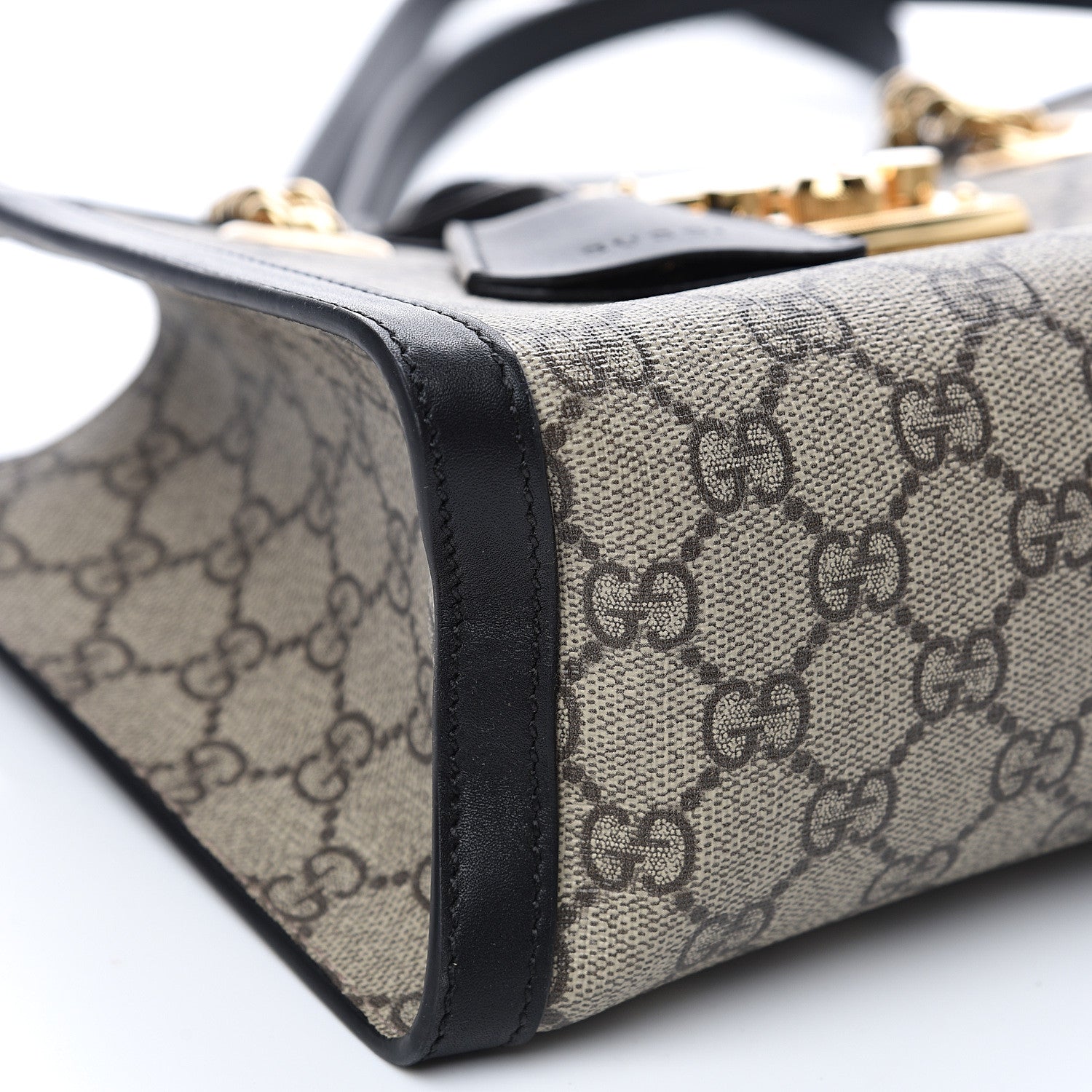 Gucci GG Supreme Monogram Small Padlock Tote Black 7 of 9