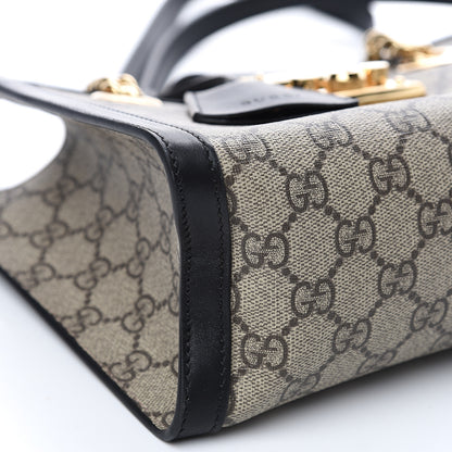 Gucci GG Supreme Monogram Small Padlock Tote Black 7 of 9