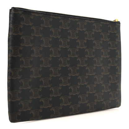 Celine Triomphe Canvas Pouch Black 3 of 7