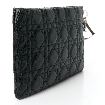 Christian Dior Coated Canvas Cannage Panarea Pouch Black 3 of 8