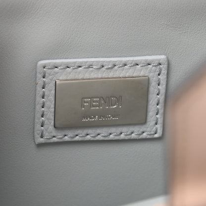 Fendi Vitello Cruise Monster Studded Petite 2Jours Tote Grigio Perla Amido Multicolor 6 of 9