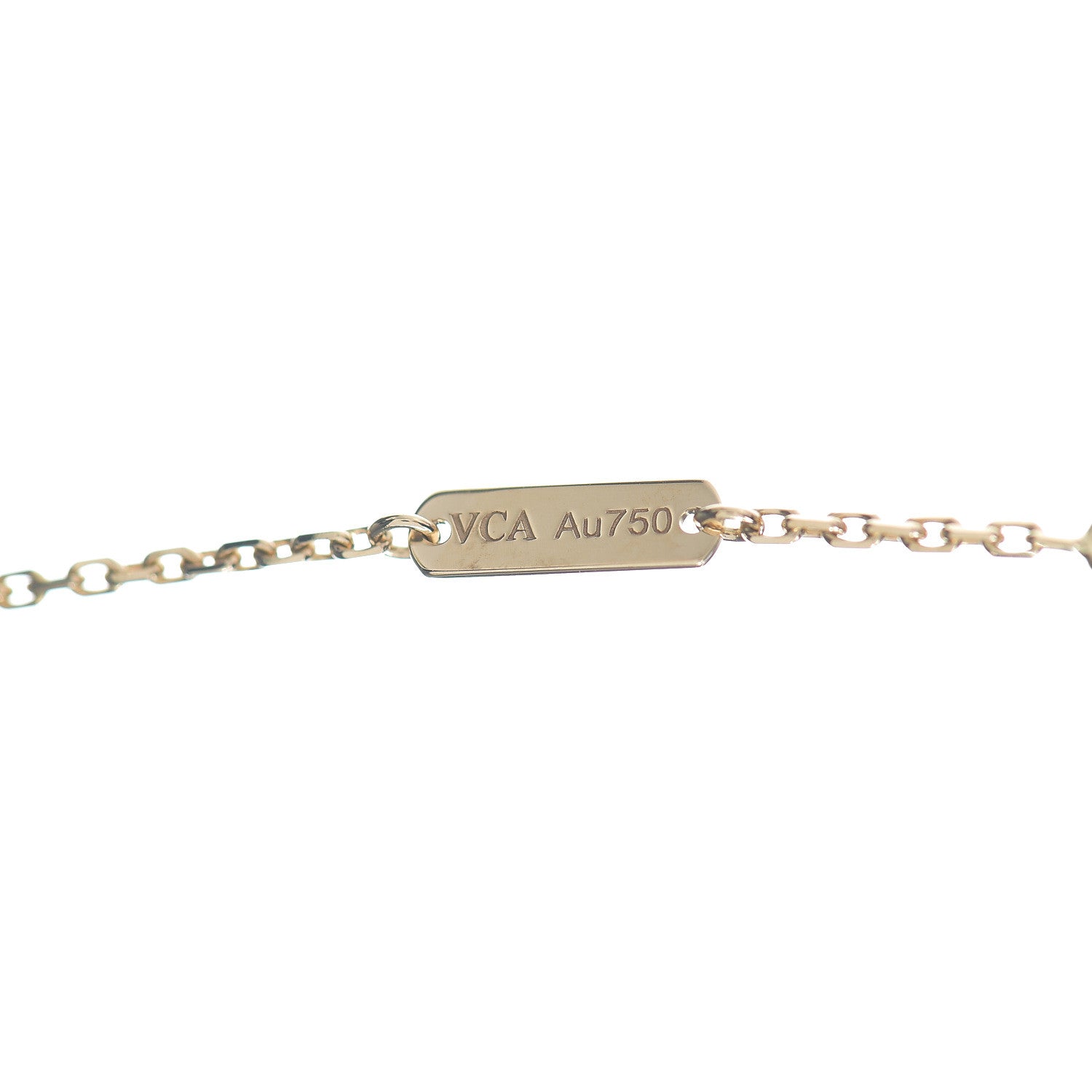 Van Cleef & Arpels 18K Yellow Gold Black Onyx Vintage Alhambra Pendant Necklace 4 of 5