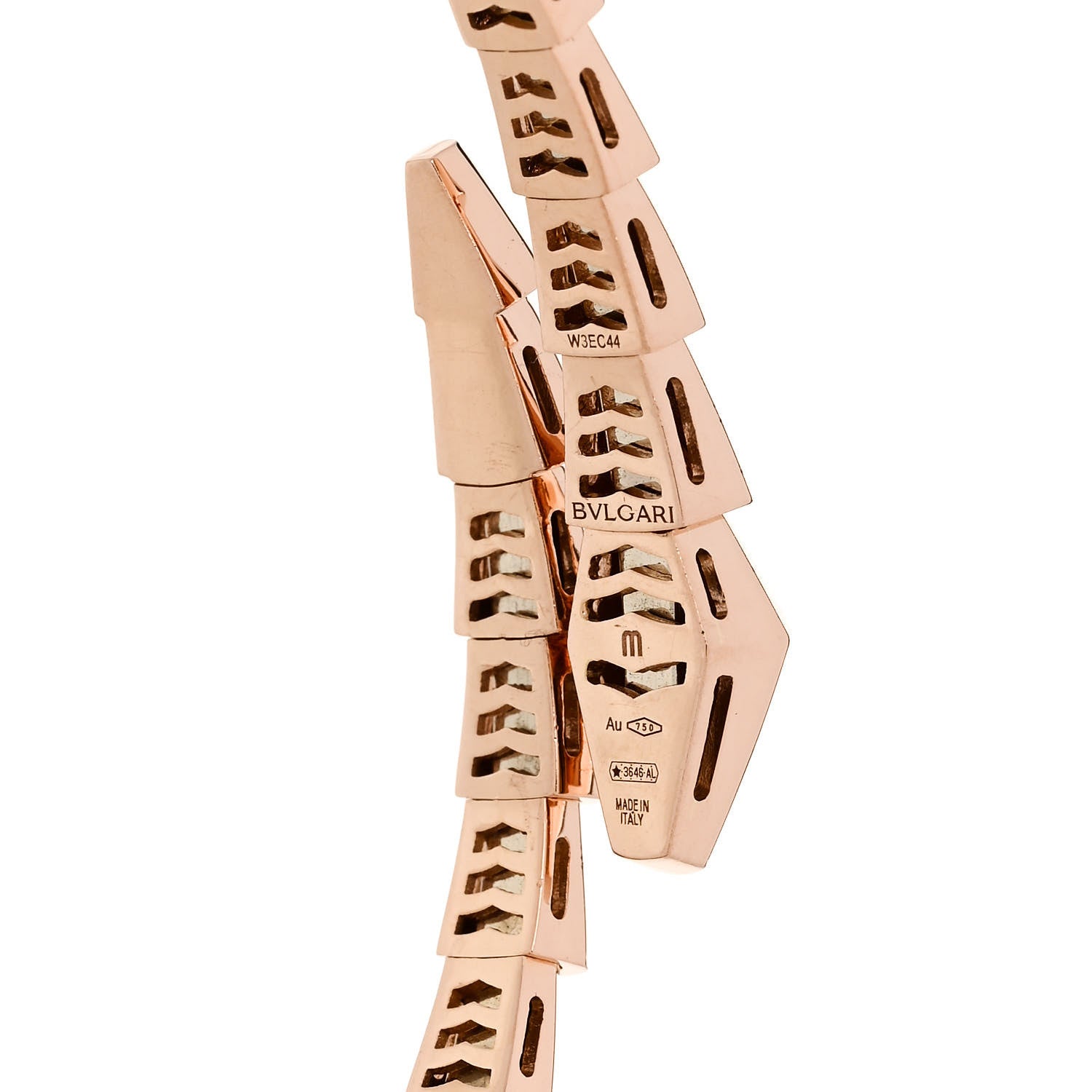 Bulgari 18K Rose Gold Serpenti Viper Bracelet M 3 of 4
