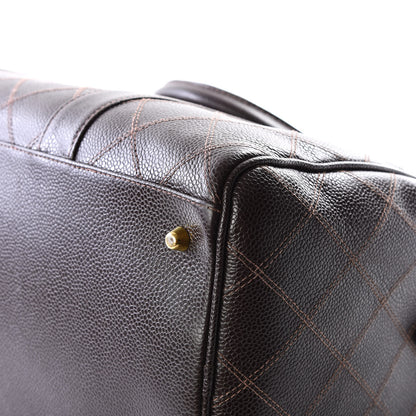 Chanel Caviar Stitched Boston Brown 8 of 11