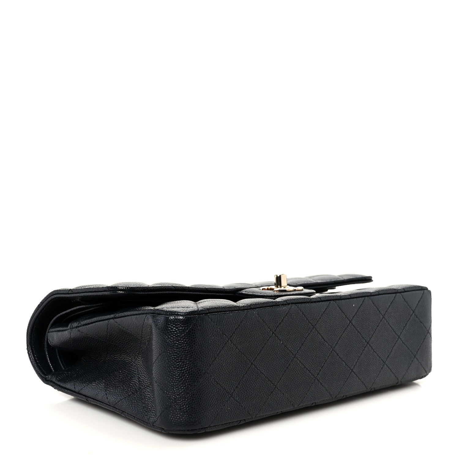 Chanel Caviar Quilted Medium Double Flap Navy 4 of 12