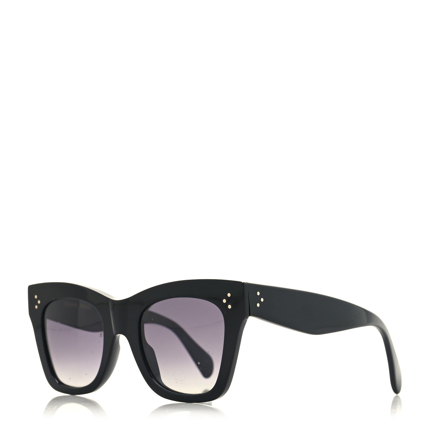 Celine Acetate Polarized Cat Eye Sunglasses CL4004IN Black 1 of 7