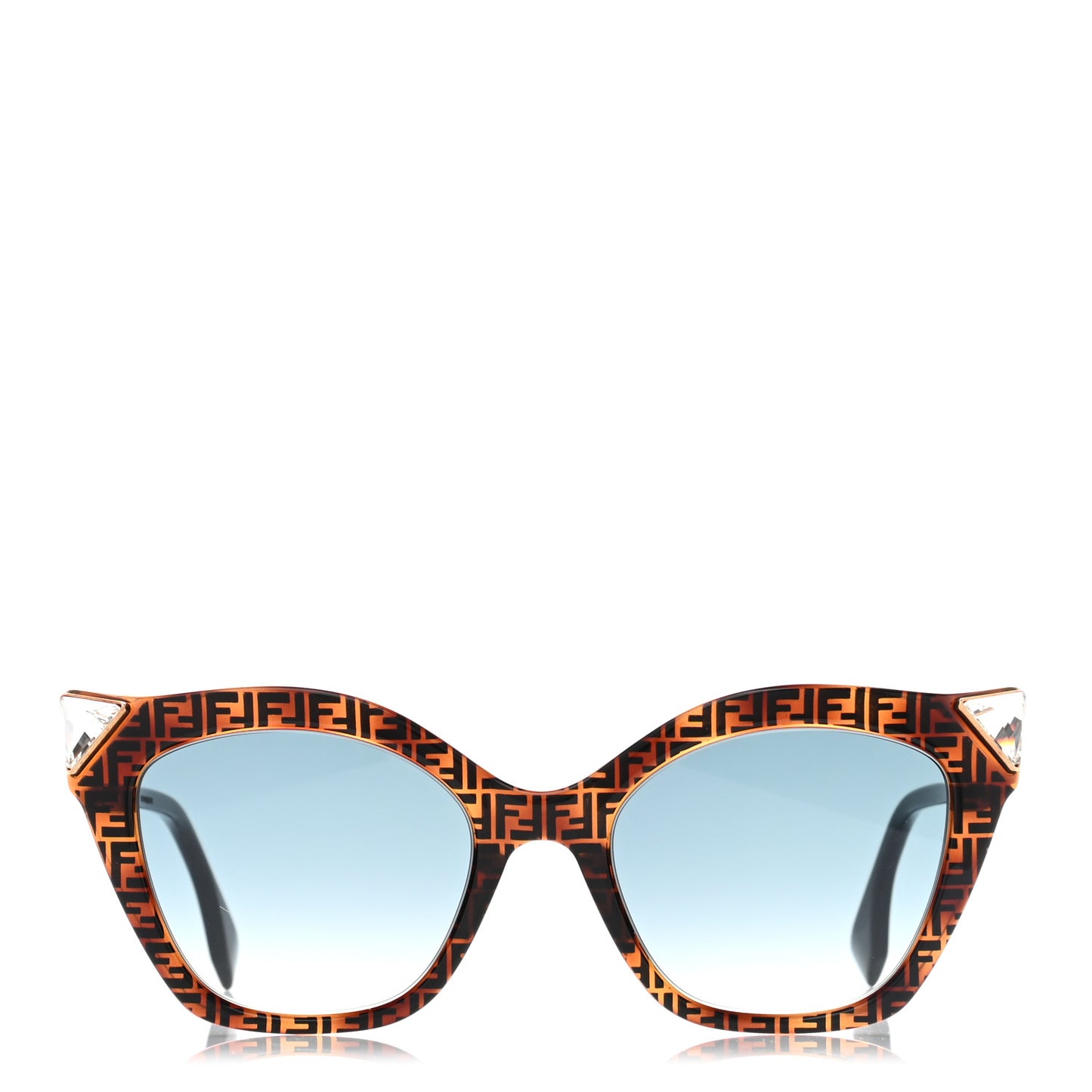 Acetate Metal FF Cat Eye Iridia Sunglasses FF 0357/S Havana