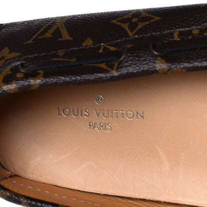 Louis Vuitton Monogram Mens Arizona Car Shoe Moccasin Loafers 12 Macassar 8 of 11