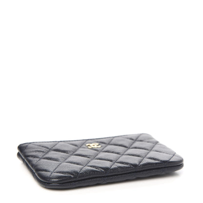 Chanel Caviar Quilted Small Cosmetic Case Navy Blue 3 of 7