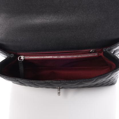 Chanel Caviar Quilted Medium Coco Handle Flap Black 7 of 11
