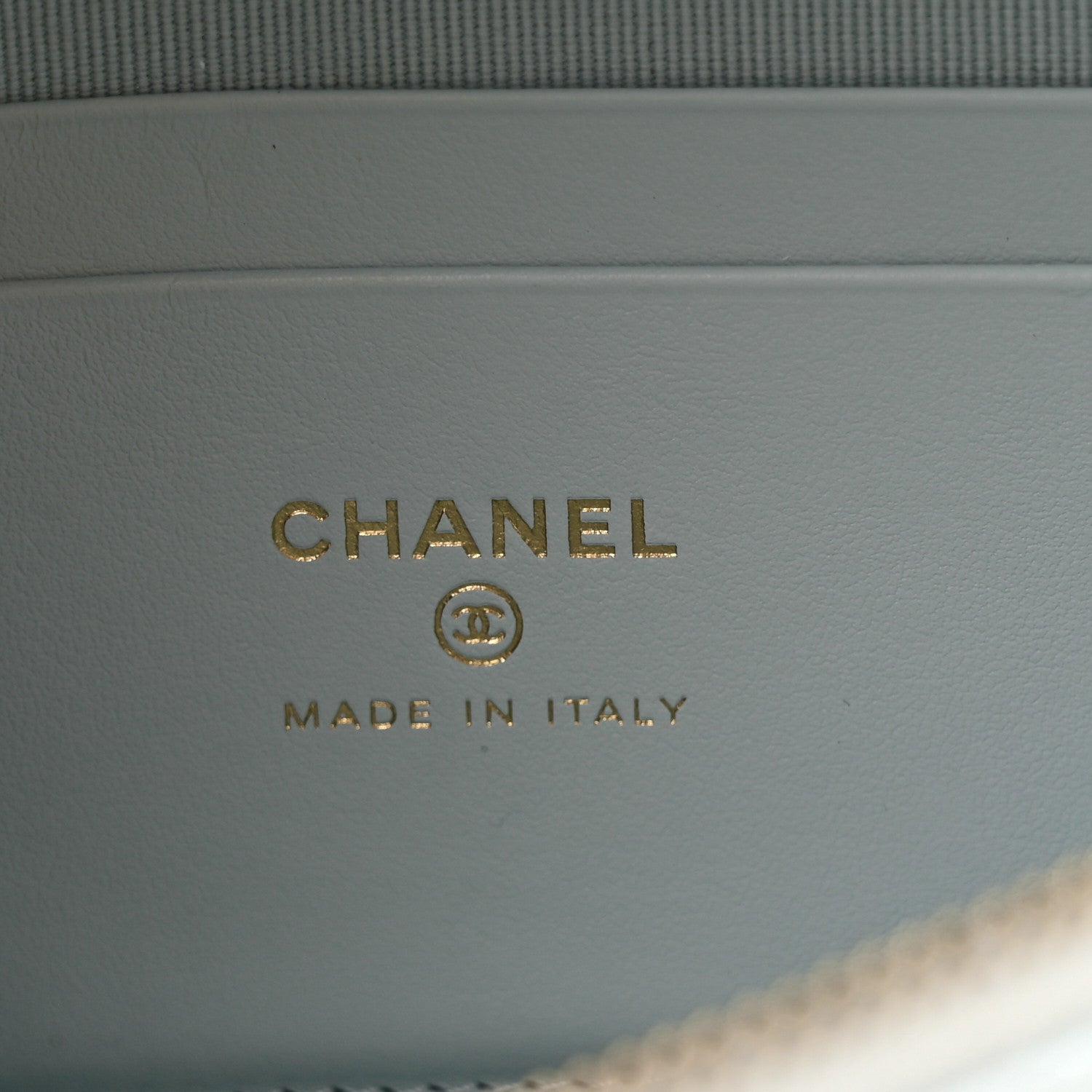 Chanel Caviar Quilted Top Handle Slim Vanity With Chain Light Blue 6 of 11