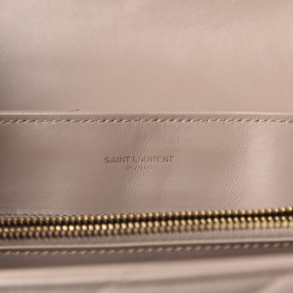 Saint Laurent Calfskin Y Quilted Monogram Medium Loulou Chain Satchel Light Natural 6 of 12