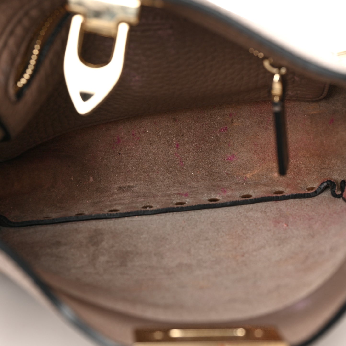 Pebbled Calfskin Mini Rockstud Flip-Lock Messenger Bag Poudre