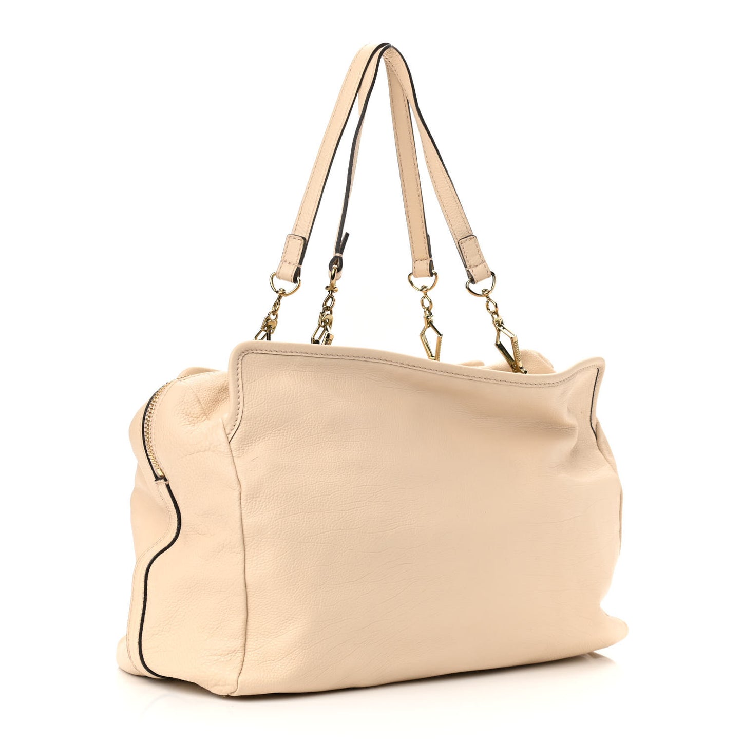 Calfskin Medium Elsie Satchel Light Tan