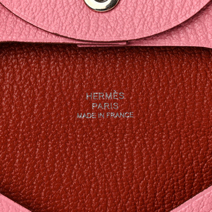 Hermes Chevre Mysore Verso Bastia Coin Purse Rose Confetti Brique 6 of 8