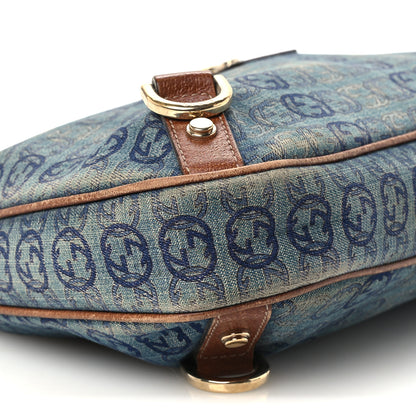 Gucci Denim GG Medium Abbey Ring Hobo Blue 9 of 10