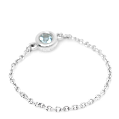 Tiffany Sterling Silver Aquamarine Elsa Peretti Color by the Yard Ring 54 7 3 of 5